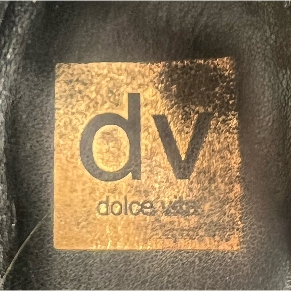 DV By Dolce Vita Black Brown Leopard Print Wedge Heels Size 8 1/2 Women's - Picture 2 of 9